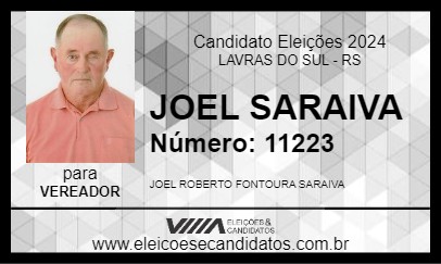 Candidato JOEL SARAIVA 2024 - LAVRAS DO SUL - Eleições