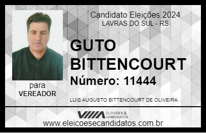 Candidato GUTO BITTENCOURT 2024 - LAVRAS DO SUL - Eleições