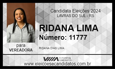 Candidato RIDANA LIMA 2024 - LAVRAS DO SUL - Eleições