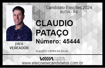 Candidato CLAUDIO PATAÇO 2024 - BUTIÁ - Eleições