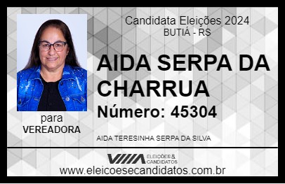 Candidato AIDA SERPA DA CHARRUA 2024 - BUTIÁ - Eleições