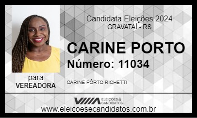 Candidato CARINE PORTO 2024 - GRAVATAÍ - Eleições