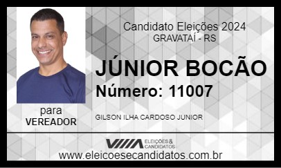 Candidato JÚNIOR BOCÃO 2024 - GRAVATAÍ - Eleições