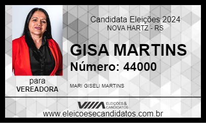 Candidato GISA MARTINS 2024 - NOVA HARTZ - Eleições