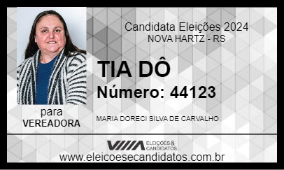 Candidato TIA DÔ 2024 - NOVA HARTZ - Eleições