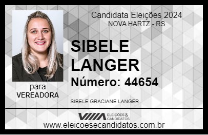 Candidato SIBELE LANGER 2024 - NOVA HARTZ - Eleições