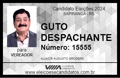 Candidato GUTO DESPACHANTE 2024 - SAPIRANGA - Eleições