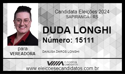 Candidato DUDA LONGHI 2024 - SAPIRANGA - Eleições