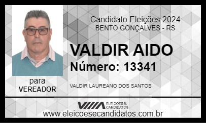 Candidato VALDIR  AIDO 2024 - BENTO GONÇALVES - Eleições