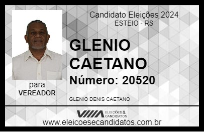 Candidato GLENIO CAETANO 2024 - ESTEIO - Eleições