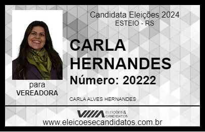 Candidato CARLA HERNANDES 2024 - ESTEIO - Eleições