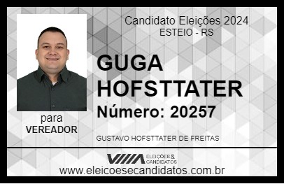 Candidato GUGA HOFSTTATER 2024 - ESTEIO - Eleições