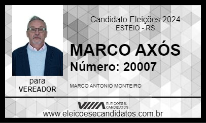 Candidato MARCO AXÓS 2024 - ESTEIO - Eleições