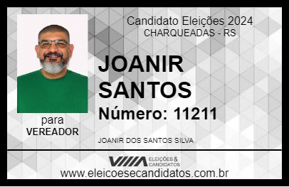 Candidato JOANIR SANTOS 2024 - CHARQUEADAS - Eleições