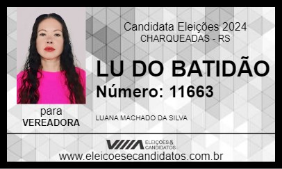 Candidato LU DO BATIDÃO 2024 - CHARQUEADAS - Eleições