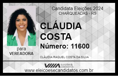 Candidato CLÁUDIA COSTA 2024 - CHARQUEADAS - Eleições