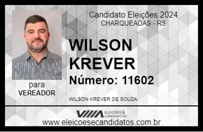 Candidato WILSON KREVER 2024 - CHARQUEADAS - Eleições