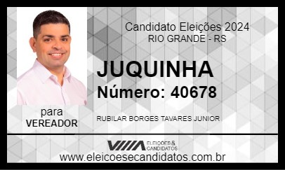 Candidato JUQUINHA 2024 - RIO GRANDE - Eleições