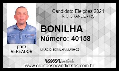 Candidato BONILHA 2024 - RIO GRANDE - Eleições