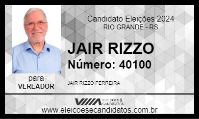 Candidato JAIR RIZZO 2024 - RIO GRANDE - Eleições