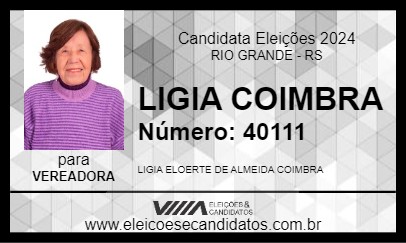 Candidato LIGIA COIMBRA 2024 - RIO GRANDE - Eleições