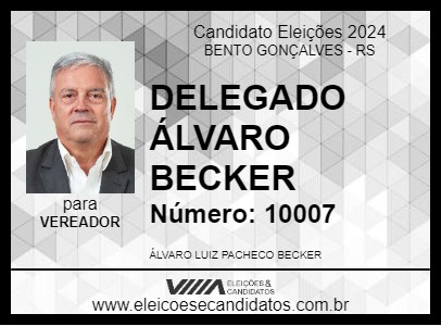 Candidato DELEGADO ÁLVARO BECKER 2024 - BENTO GONÇALVES - Eleições