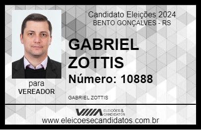 Candidato GABRIEL ZOTTIS 2024 - BENTO GONÇALVES - Eleições