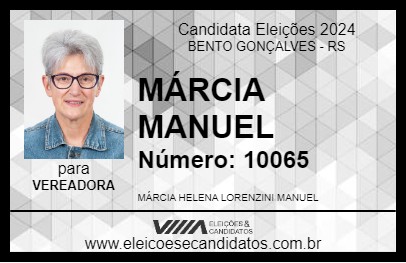 Candidato MÁRCIA MANUEL 2024 - BENTO GONÇALVES - Eleições