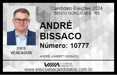 Candidato ANDRÉ BISSACO 2024 - BENTO GONÇALVES - Eleições