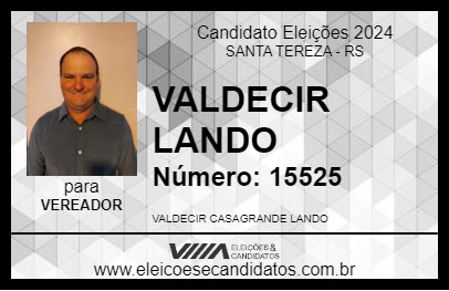 Candidato VALDECIR LANDO 2024 - SANTA TEREZA - Eleições