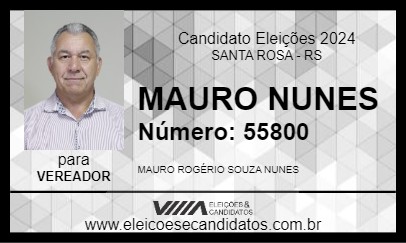 Candidato MAURO NUNES 2024 - SANTA ROSA - Eleições