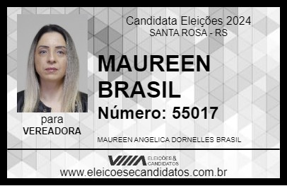 Candidato MAUREEN BRASIL 2024 - SANTA ROSA - Eleições