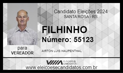 Candidato FILHINHO 2024 - SANTA ROSA - Eleições