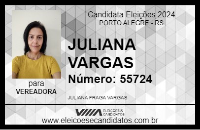 Candidato JULIANA VARGAS 2024 - PORTO ALEGRE - Eleições