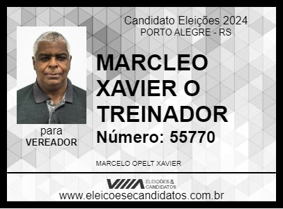 Candidato MARCELO XAVIER O TREINADOR 2024 - PORTO ALEGRE - Eleições