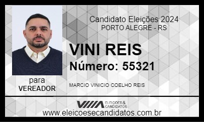 Candidato VINI REIS 2024 - PORTO ALEGRE - Eleições