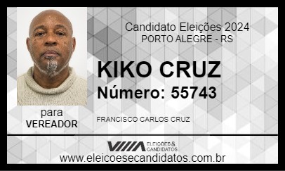 Candidato KIKO CRUZ 2024 - PORTO ALEGRE - Eleições