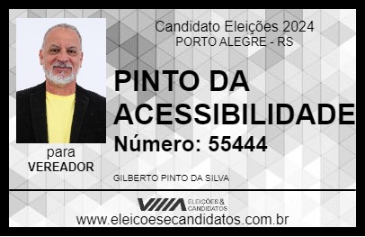 Candidato PINTO DA ACESSIBILIDADE 2024 - PORTO ALEGRE - Eleições