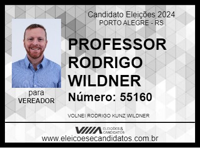 Candidato PROFESSOR RODRIGO WILDNER 2024 - PORTO ALEGRE - Eleições