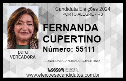 Candidato FERNANDA CUPERTINO 2024 - PORTO ALEGRE - Eleições