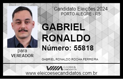 Candidato GABRIEL RONALDO 2024 - PORTO ALEGRE - Eleições