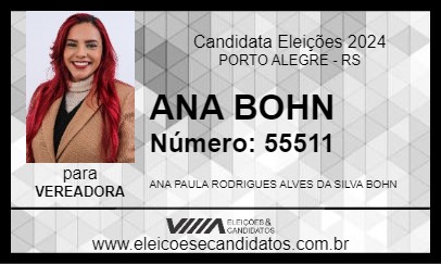 Candidato ANA BOHN 2024 - PORTO ALEGRE - Eleições