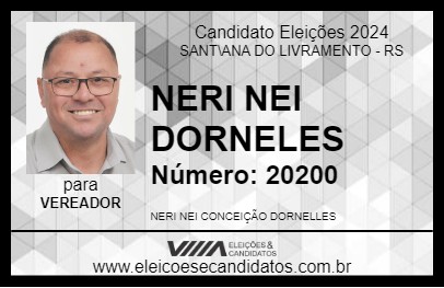 Candidato NERI NEI DORNELLES 2024 - SANT\ANA DO LIVRAMENTO - Eleições