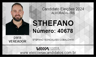 Candidato STHEFANO 2024 - ALVORADA - Eleições