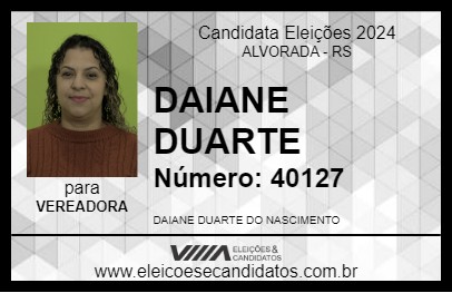 Candidato DAIANE DUARTE 2024 - ALVORADA - Eleições