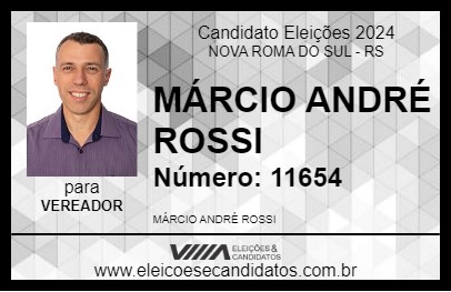 Candidato MÁRCIO ANDRÉ ROSSI 2024 - NOVA ROMA DO SUL - Eleições