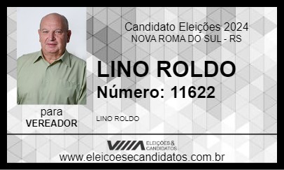 Candidato LINO ROLDO 2024 - NOVA ROMA DO SUL - Eleições