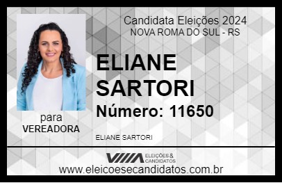 Candidato ELIANE SARTORI 2024 - NOVA ROMA DO SUL - Eleições