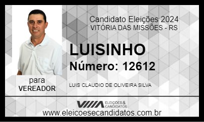 Candidato LUISINHO 2024 - VITÓRIA DAS MISSÕES - Eleições