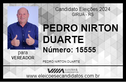 Candidato PEDRO DUARTE 2024 - GIRUÁ - Eleições